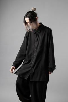 画像をギャラリービューアに読み込む, Y's for men DOUBLE STITCH SHIRT / CELLULOSE LAWN (BLACK)