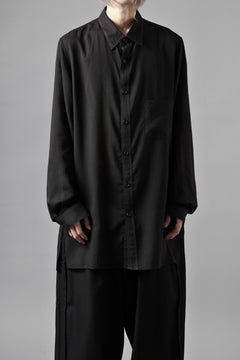 画像をギャラリービューアに読み込む, Y's for men DOUBLE STITCH SHIRT / CELLULOSE LAWN (BLACK)