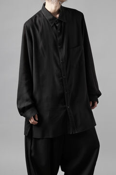 画像をギャラリービューアに読み込む, Y's for men DOUBLE STITCH SHIRT / CELLULOSE LAWN (BLACK)