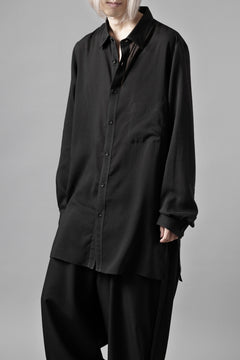 画像をギャラリービューアに読み込む, Y's for men DOUBLE STITCH SHIRT / CELLULOSE LAWN (BLACK)