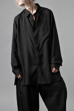 画像をギャラリービューアに読み込む, Y's for men DOUBLE STITCH SHIRT / CELLULOSE LAWN (BLACK)