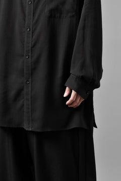 画像をギャラリービューアに読み込む, Y's for men DOUBLE STITCH SHIRT / CELLULOSE LAWN (BLACK)