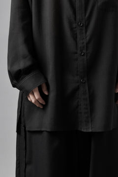 画像をギャラリービューアに読み込む, Y's for men DOUBLE STITCH SHIRT / CELLULOSE LAWN (BLACK)