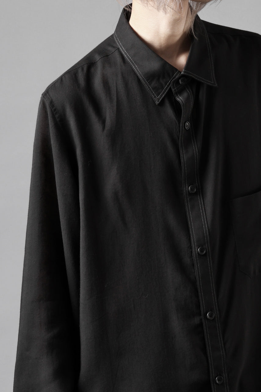 画像をギャラリービューアに読み込む, Y's for men DOUBLE STITCH SHIRT / CELLULOSE LAWN (BLACK)