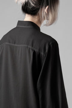 画像をギャラリービューアに読み込む, Y's for men DOUBLE STITCH SHIRT / CELLULOSE LAWN (BLACK)