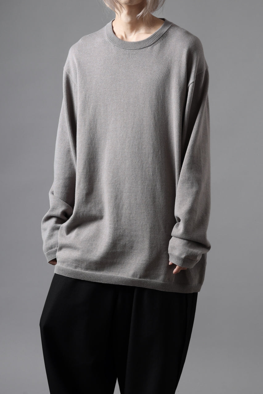画像をギャラリービューアに読み込む, Y's for men SUMMER KNIT PULLOVER / 12G PLAIN STITCH (CHARCOAL)