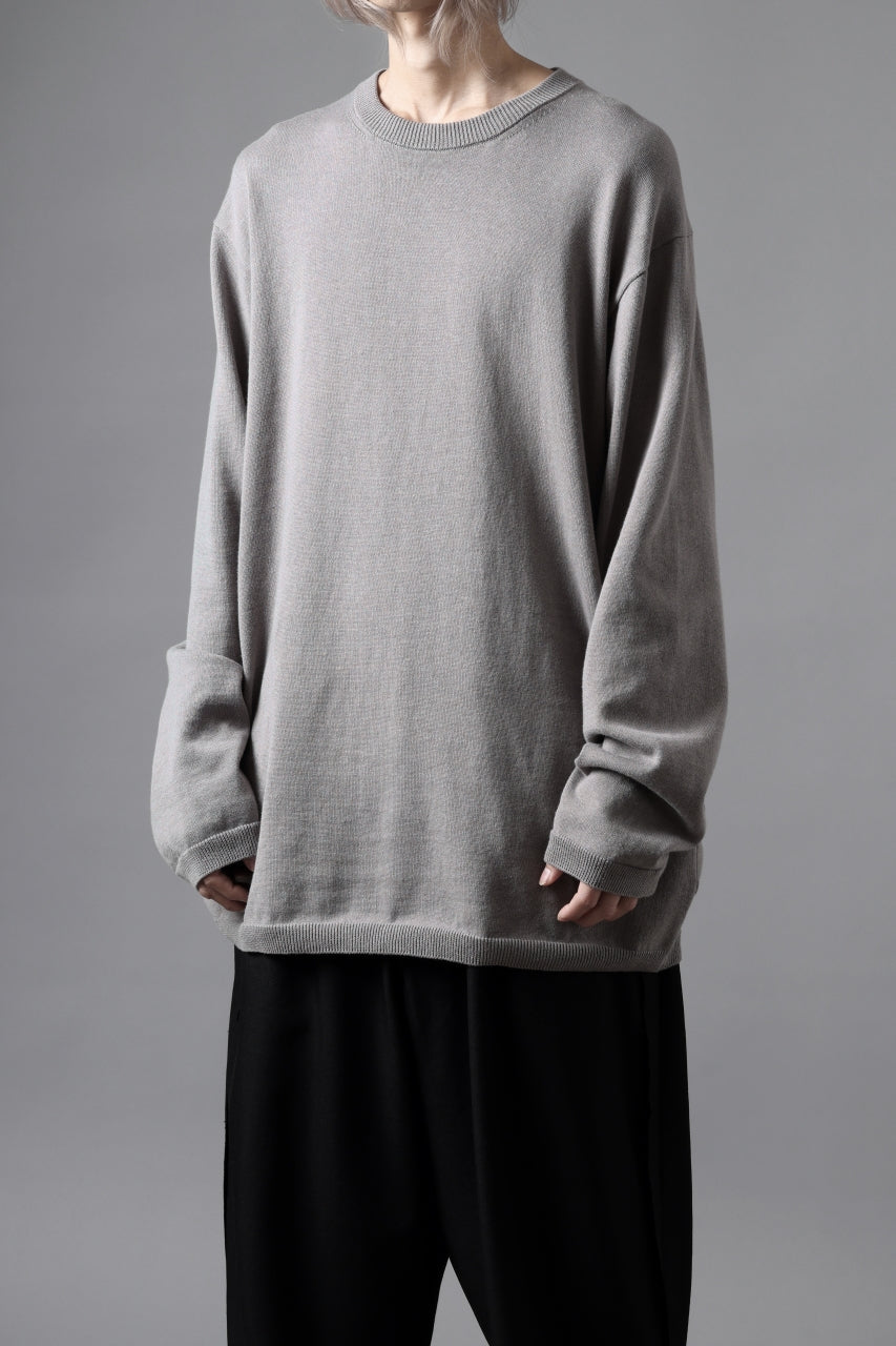 画像をギャラリービューアに読み込む, Y's for men SUMMER KNIT PULLOVER / 12G PLAIN STITCH (CHARCOAL)