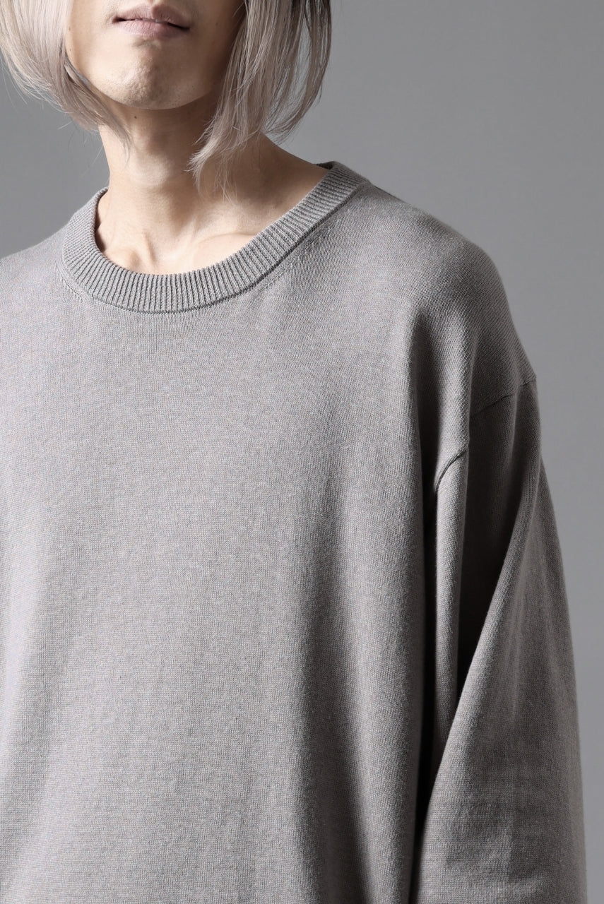 画像をギャラリービューアに読み込む, Y's for men SUMMER KNIT PULLOVER / 12G PLAIN STITCH (CHARCOAL)