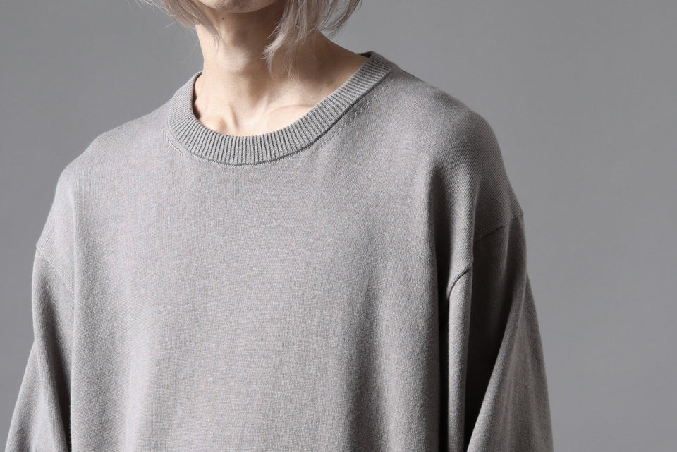 画像をギャラリービューアに読み込む, Y's for men SUMMER KNIT PULLOVER / 12G PLAIN STITCH (CHARCOAL)