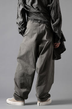 画像をギャラリービューアに読み込む, Y's for men WITHSTRING WORK PANTS / COTTON LINEN SULFIDED OZONE (CHARCOAL)