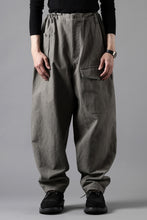 画像をギャラリービューアに読み込む, Y's for men WITHSTRING WORK PANTS / COTTON LINEN SULFIDED OZONE (CHARCOAL)