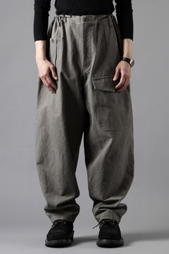 画像をギャラリービューアに読み込む, Y's for men WITHSTRING WORK PANTS / COTTON LINEN SULFIDED OZONE (CHARCOAL)