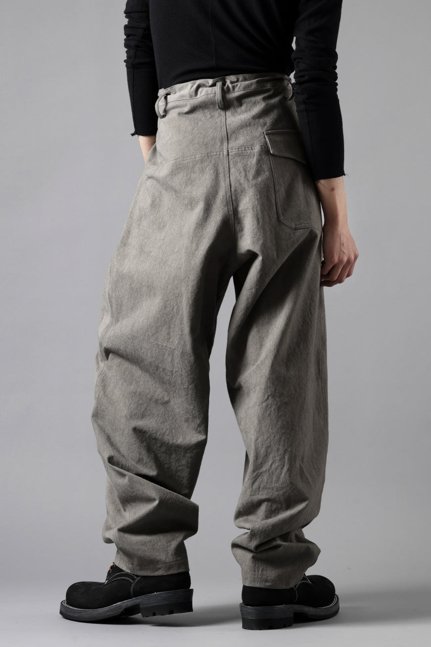 画像をギャラリービューアに読み込む, Y's for men WITHSTRING WORK PANTS / COTTON LINEN SULFIDED OZONE (CHARCOAL)