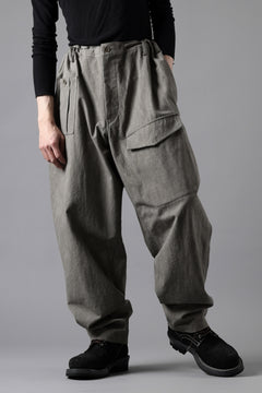 画像をギャラリービューアに読み込む, Y's for men WITHSTRING WORK PANTS / COTTON LINEN SULFIDED OZONE (CHARCOAL)