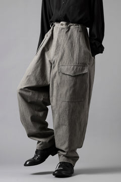 画像をギャラリービューアに読み込む, Y's for men WITHSTRING WORK PANTS / COTTON LINEN SULFIDED OZONE (CHARCOAL)