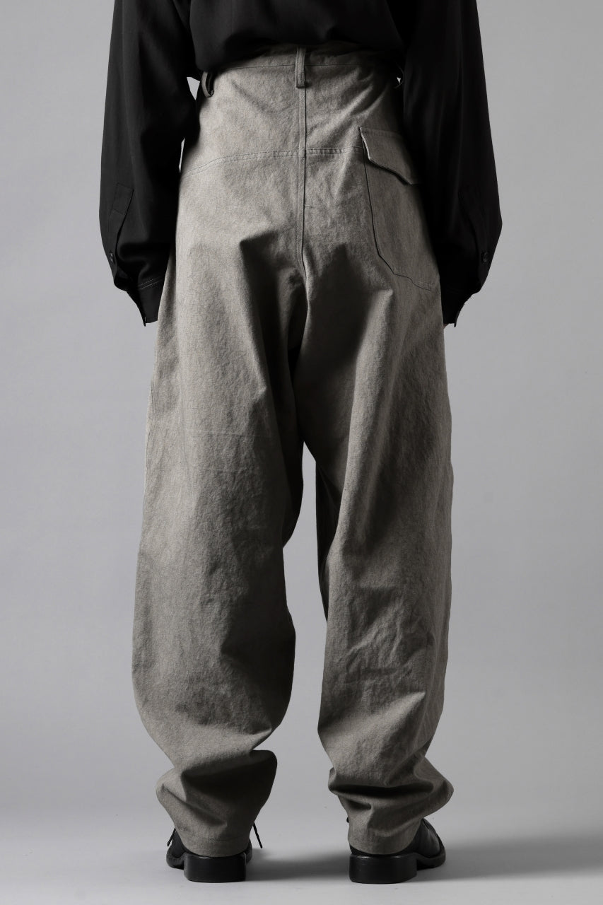 画像をギャラリービューアに読み込む, Y's for men WITHSTRING WORK PANTS / COTTON LINEN SULFIDED OZONE (CHARCOAL)