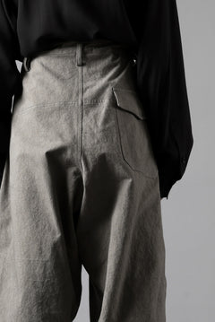 画像をギャラリービューアに読み込む, Y's for men WITHSTRING WORK PANTS / COTTON LINEN SULFIDED OZONE (CHARCOAL)