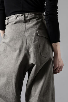 画像をギャラリービューアに読み込む, Y's for men WITHSTRING WORK PANTS / COTTON LINEN SULFIDED OZONE (CHARCOAL)
