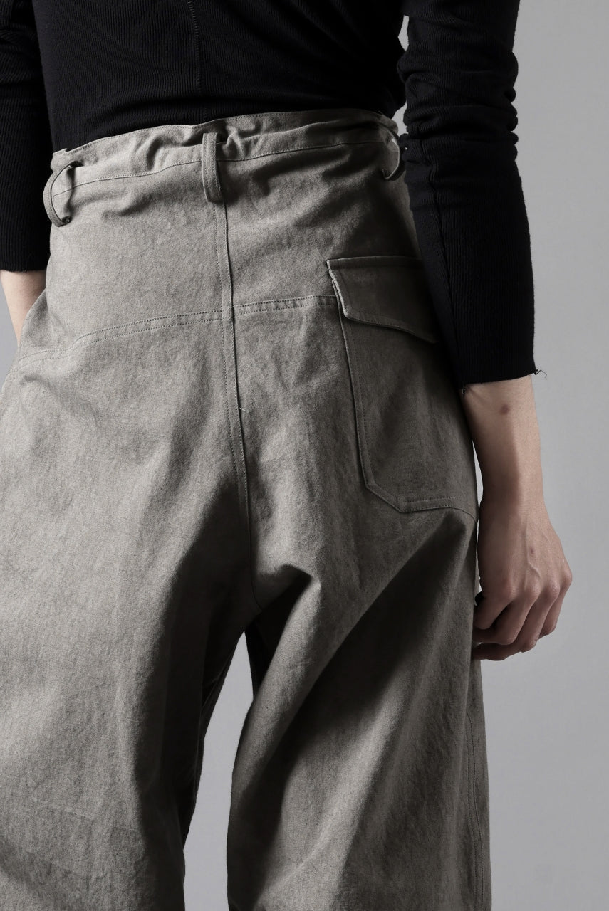 画像をギャラリービューアに読み込む, Y's for men WITHSTRING WORK PANTS / COTTON LINEN SULFIDED OZONE (CHARCOAL)