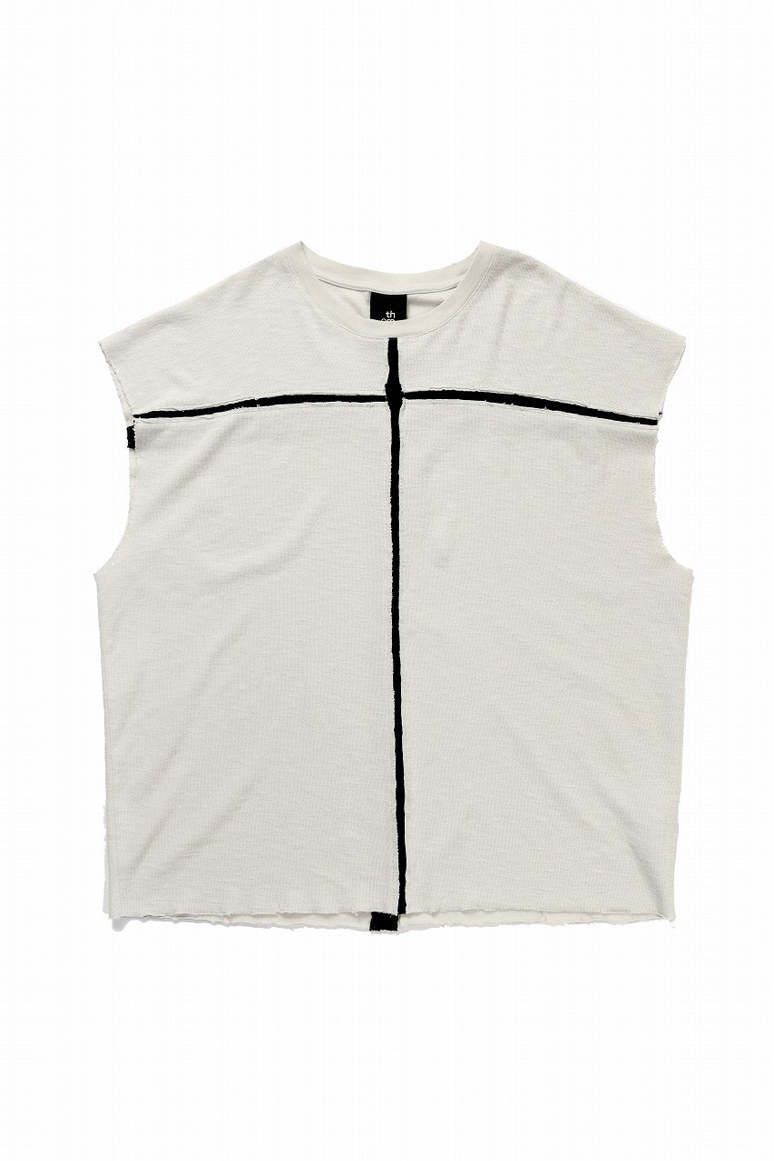 画像をギャラリービューアに読み込む, thom/krom SLEEVELESS T SHIRT / FLAME DOUBLE-FACE JERSEY (DUNE)