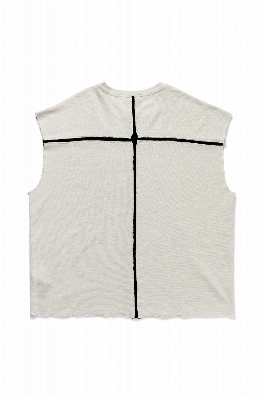 画像をギャラリービューアに読み込む, thom/krom SLEEVELESS T SHIRT / FLAME DOUBLE-FACE JERSEY (DUNE)