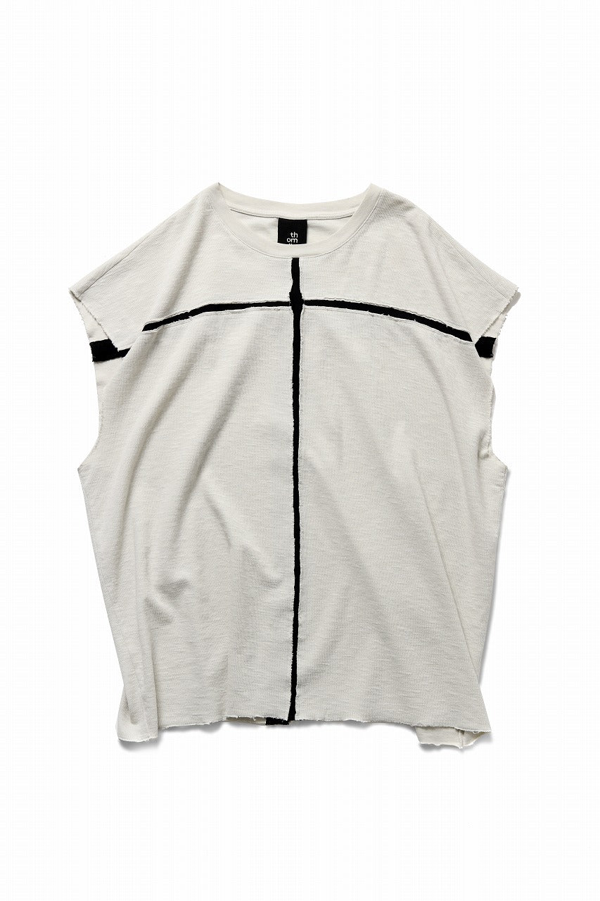 画像をギャラリービューアに読み込む, thom/krom SLEEVELESS T SHIRT / FLAME DOUBLE-FACE JERSEY (DUNE)