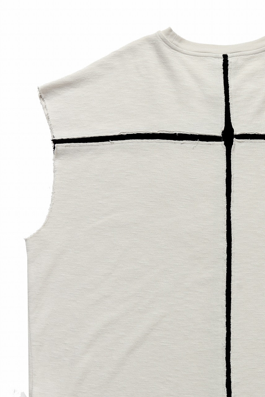 画像をギャラリービューアに読み込む, thom/krom SLEEVELESS T SHIRT / FLAME DOUBLE-FACE JERSEY (DUNE)