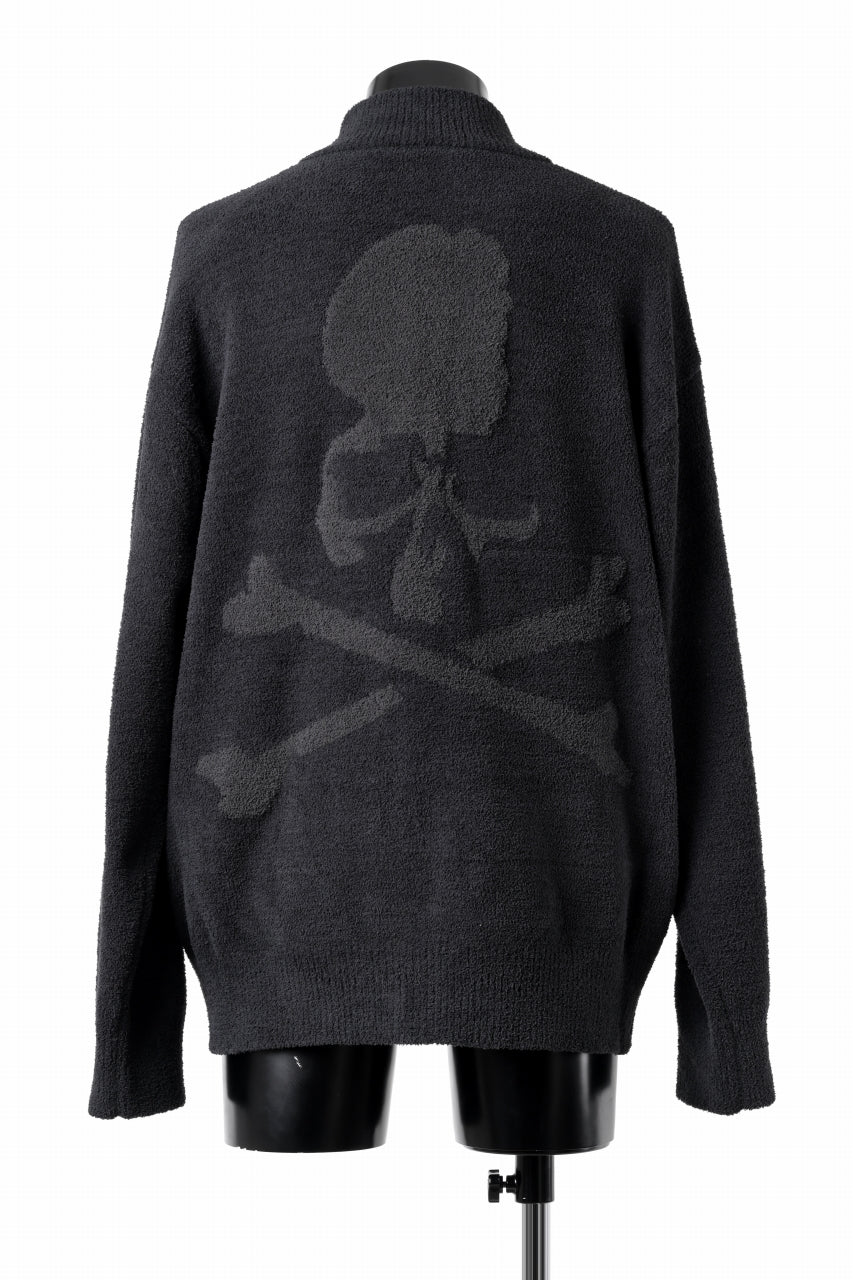 Load image into Gallery viewer, MASTERMIND WORLD LOUNGE FULL-ZIP TRACK JACKET / SOFTY BOA FLEECE (BLACK x CHARCOAL)