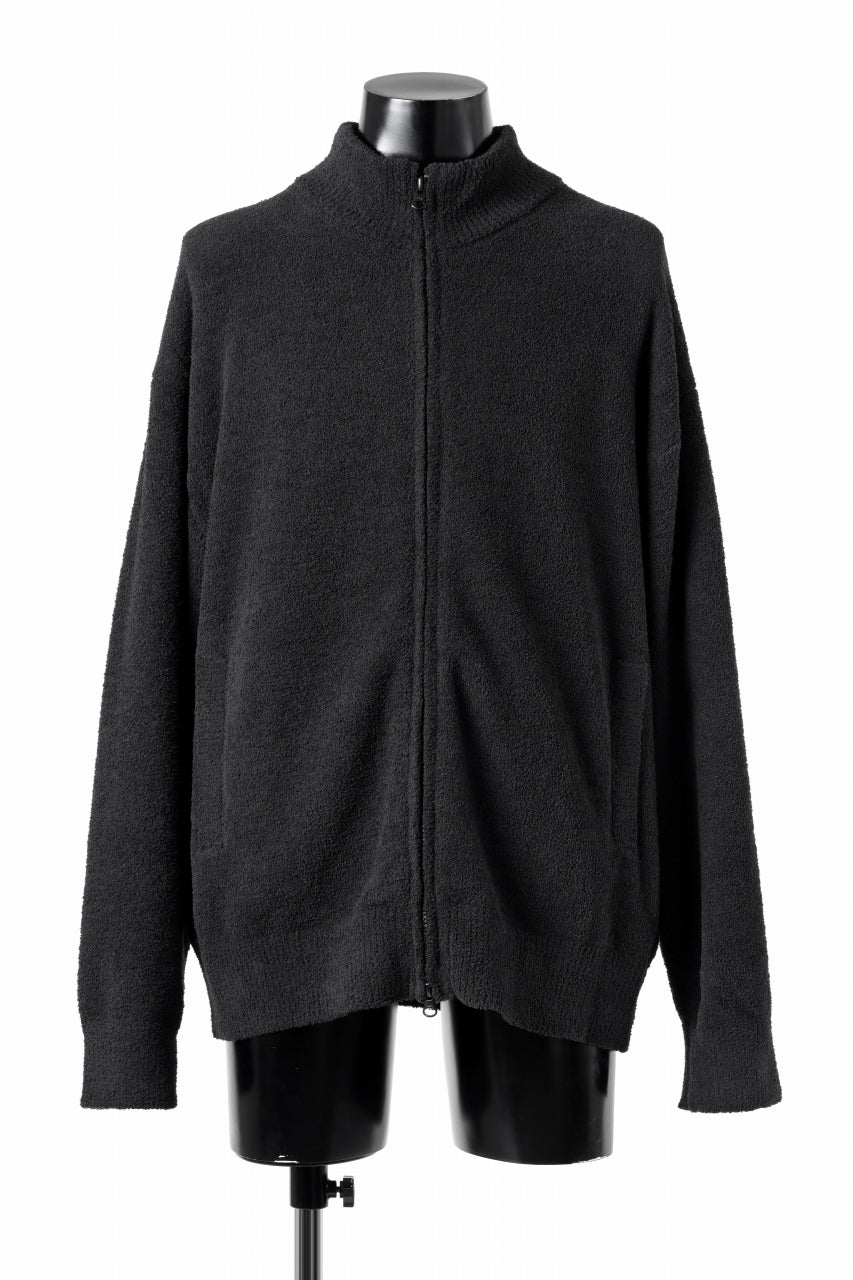 Load image into Gallery viewer, MASTERMIND WORLD LOUNGE FULL-ZIP TRACK JACKET / SOFTY BOA FLEECE (BLACK x WHITE)