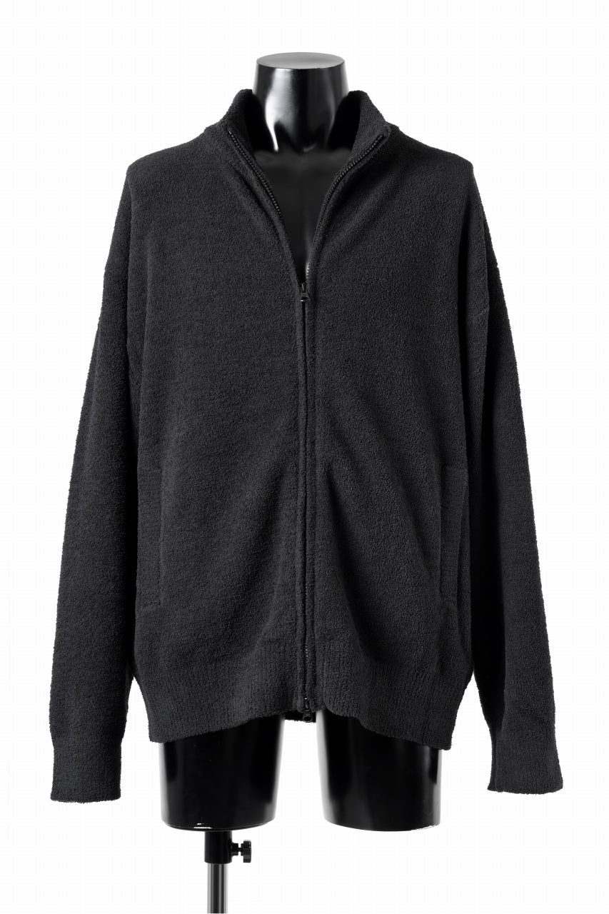 Load image into Gallery viewer, MASTERMIND WORLD LOUNGE FULL-ZIP TRACK JACKET / SOFTY BOA FLEECE (BLACK x WHITE)