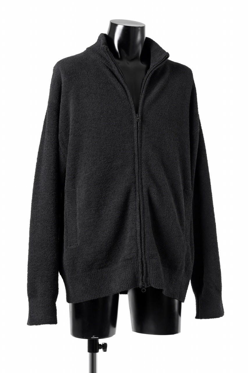 Load image into Gallery viewer, MASTERMIND WORLD LOUNGE FULL-ZIP TRACK JACKET / SOFTY BOA FLEECE (BLACK x WHITE)