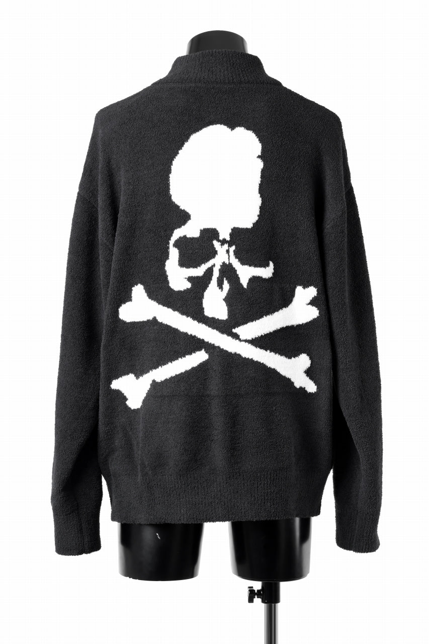 Load image into Gallery viewer, MASTERMIND WORLD LOUNGE FULL-ZIP TRACK JACKET / SOFTY BOA FLEECE (BLACK x WHITE)