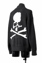 Load image into Gallery viewer, MASTERMIND WORLD LOUNGE FULL-ZIP TRACK JACKET / SOFTY BOA FLEECE (BLACK x WHITE)