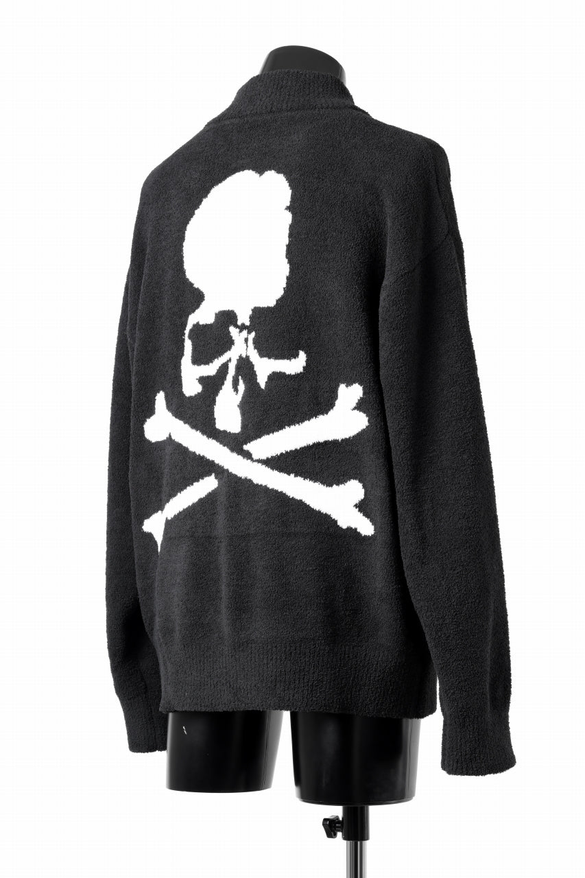 Load image into Gallery viewer, MASTERMIND WORLD LOUNGE FULL-ZIP TRACK JACKET / SOFTY BOA FLEECE (BLACK x WHITE)