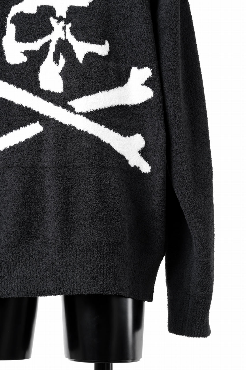 Load image into Gallery viewer, MASTERMIND WORLD LOUNGE FULL-ZIP TRACK JACKET / SOFTY BOA FLEECE (BLACK x WHITE)