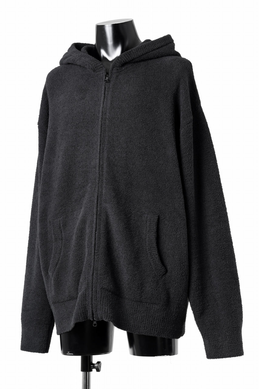 Load image into Gallery viewer, MASTERMIND WORLD LOUNGE FULL-ZIP HOODIE / SOFTY BOA FLEECE (BLACK x CHARCOAL)