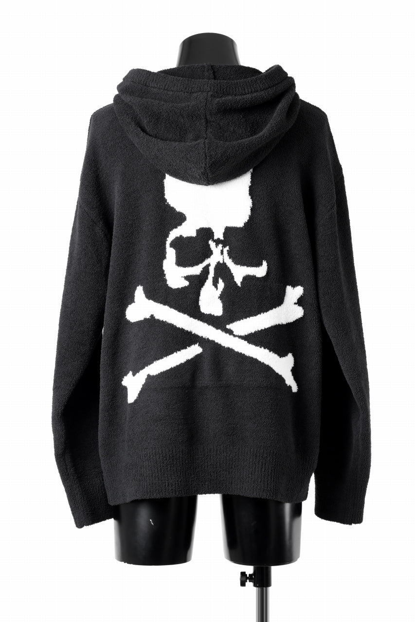 Load image into Gallery viewer, MASTERMIND WORLD LOUNGE FULL-ZIP HOODIE / SOFTY BOA FLEECE (BLACK x WHITE)