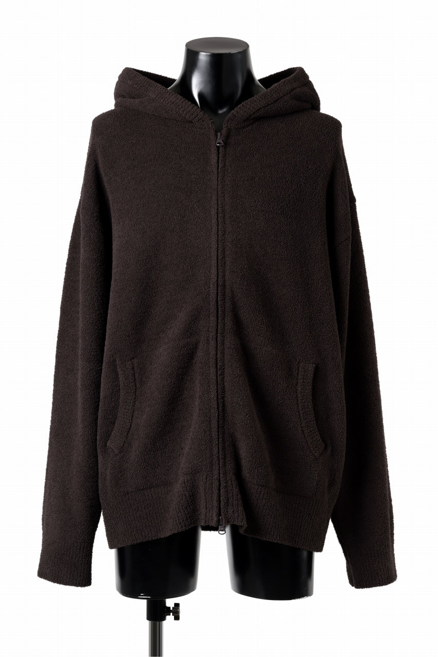 Load image into Gallery viewer, MASTERMIND WORLD LOUNGE FULL-ZIP HOODIE / SOFTY BOA FLEECE (BROWN x SAND)