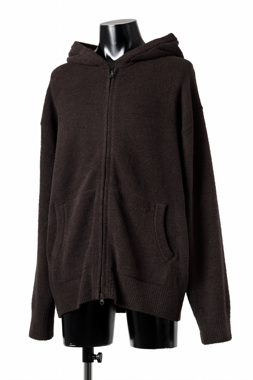 Load image into Gallery viewer, MASTERMIND WORLD LOUNGE FULL-ZIP HOODIE / SOFTY BOA FLEECE (BROWN x SAND)