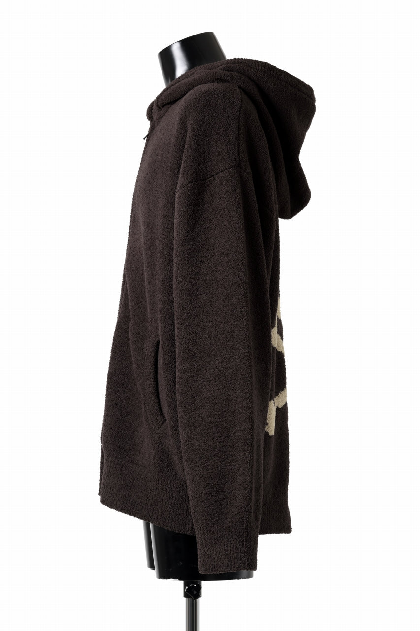 Load image into Gallery viewer, MASTERMIND WORLD LOUNGE FULL-ZIP HOODIE / SOFTY BOA FLEECE (BROWN x SAND)