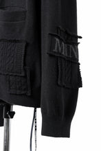 画像をギャラリービューアに読み込む, MASTERMIND WORLD PATCHWORK CARDIGAN / CASHMERE KNIT (BLACK)