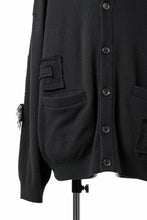 画像をギャラリービューアに読み込む, MASTERMIND WORLD PATCHWORK CARDIGAN / CASHMERE KNIT (BLACK)