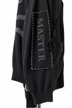 画像をギャラリービューアに読み込む, MASTERMIND WORLD PATCHWORK CARDIGAN / CASHMERE KNIT (BLACK)