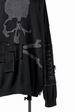 画像をギャラリービューアに読み込む, MASTERMIND WORLD PATCHWORK CARDIGAN / CASHMERE KNIT (BLACK)