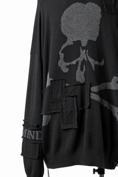 画像をギャラリービューアに読み込む, MASTERMIND WORLD PATCHWORK CARDIGAN / CASHMERE KNIT (BLACK)