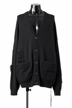 画像をギャラリービューアに読み込む, MASTERMIND WORLD PATCHWORK CARDIGAN / CASHMERE KNIT (BLACK)