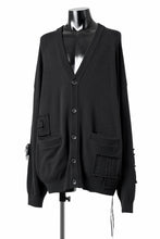 画像をギャラリービューアに読み込む, MASTERMIND WORLD PATCHWORK CARDIGAN / CASHMERE KNIT (BLACK)