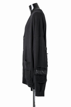 画像をギャラリービューアに読み込む, MASTERMIND WORLD PATCHWORK CARDIGAN / CASHMERE KNIT (BLACK)