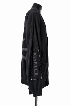 画像をギャラリービューアに読み込む, MASTERMIND WORLD PATCHWORK CARDIGAN / CASHMERE KNIT (BLACK)