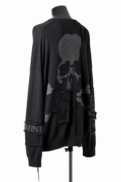 画像をギャラリービューアに読み込む, MASTERMIND WORLD PATCHWORK CARDIGAN / CASHMERE KNIT (BLACK)